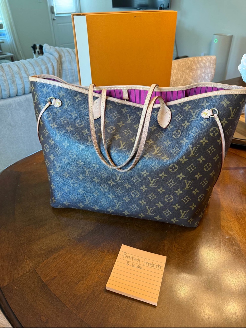 Louis Vuitton Monogram Neverfull GM Pivoine